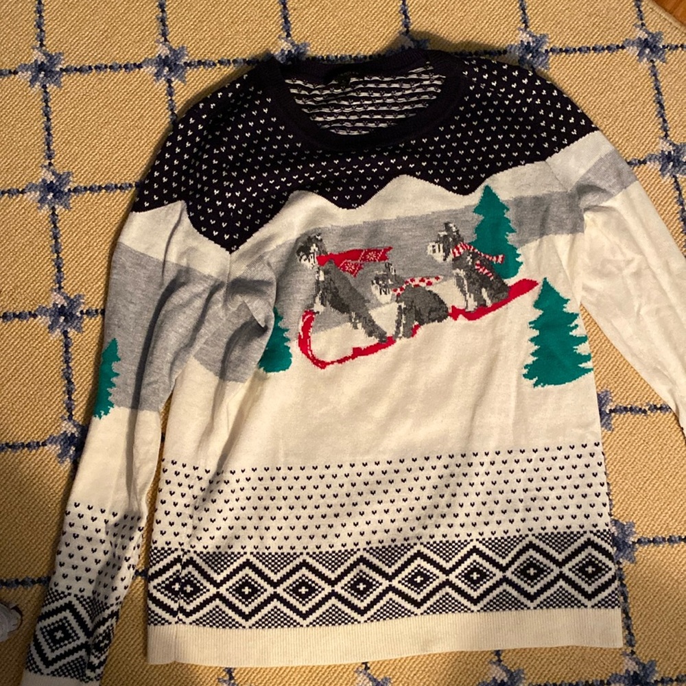Talbots Schnauzer Holiday Sweater: Incredibly Soft for Petites
